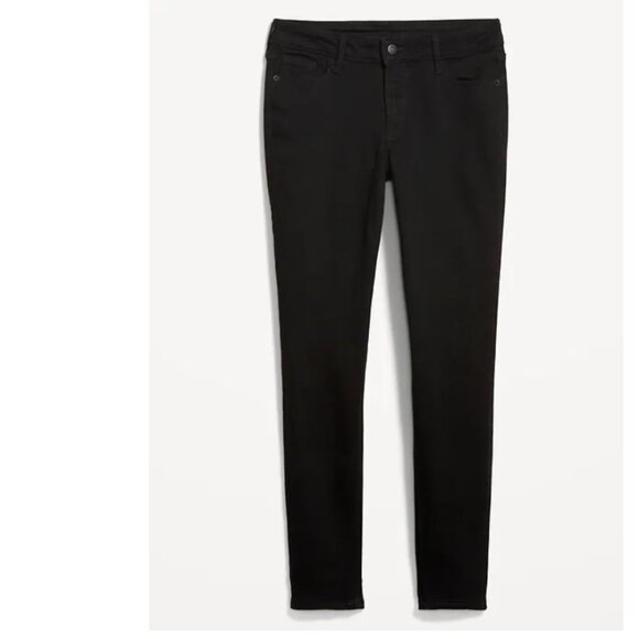 *Old Navy Mid-Rise Rockstar Super-Skinny Black Jeans - Picture 3 of 8